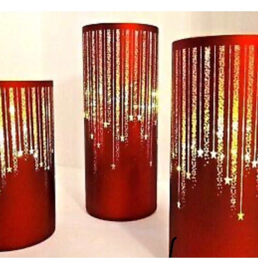 NEW Illuminated Starry Night Hurricane Set with Timer